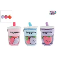 VAN MANEN pluche smoothie knuffel met fruit - 20cm speelgoed.
