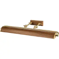 Elstead Lighting LED Schilderijverlichting Winchfield | 4X E14 Max 40W | Dimbaar | Aged Brass & Oak Effect