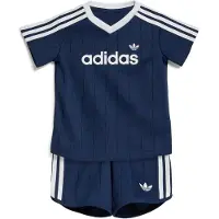 Adidas Originals Pinstripe T-Shirt/Shorts Set Infant - Blauw - Kind, Blauw