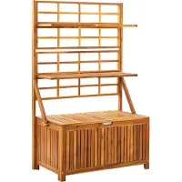 vidaXL Opbergbox met latwerk 99x55x160 cm massief acaciahout