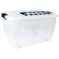 PLAST TEAM Vertriebs GmbH Kunststof opbergbox op wiele - Krat Container HomeBox - 85L