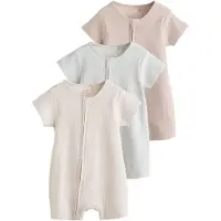 Next Rompertje/body beige / donkerbeige / lichtgrijs