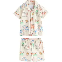 Next Nachtkledij beige / blauw / groen