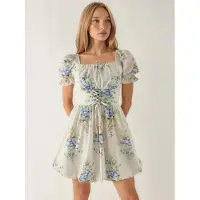 Busem Floral A-lijn Mini-jurk met Strikdetail