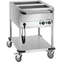 Bartscher Bain Marie Bartscher Voedseltransportwagen, CNS, voor 2x1/1GN, 200mm diep, Aftapkraan