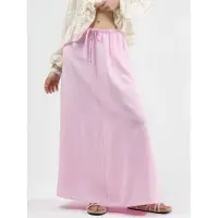 Busem Hoge Taille A-Lijn Maxi Rok
