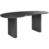 Beliani PEERY - Ronde eettafel - Zwart - 198 x 93 cm - Hout