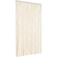 vidaXL Vliegengordijn 100x200 cm chenille beige en wit