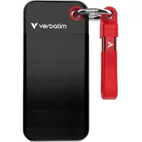 Verbatim Pocket 2 TB Externe SSD harde schijf USB-C 3.2 Gen 2 Zwart, Rood 32196