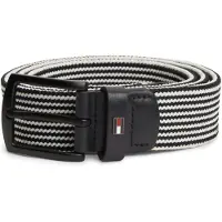 Tommy Hilfiger Riem 'Denton Braided Webbing Elastic' navy / wit