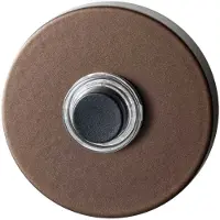 GPF bouwbeslag Beldrukker rond 50x8 mm met zwarte button Bronze blend