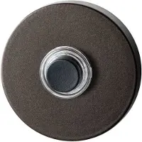 GPF bouwbeslag Beldrukker rond 50x8mm met zwarte button Dark blend