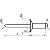 Master Popnagel Alu/Staal 1034 Vk 4x10mm - 500 stuks