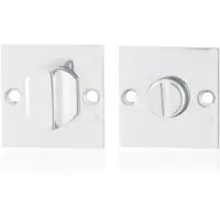 GPF bouwbeslag GPF Vierkante toiletgarnituur RVS gepolijst 50x50x2mm stift 5mm grote knop