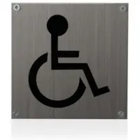 GPF bouwbeslag GPF Pictogram 'Minder Valide' vierkant 125x125mm geschroefd