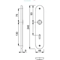 Hoppe Langschild 273P 240X46 Sl56 F1