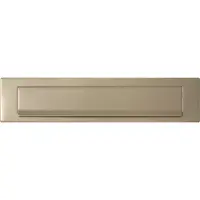 GPF bouwbeslag Briefplaat 340x77mm met valklep 280x45 mm Champagne blend