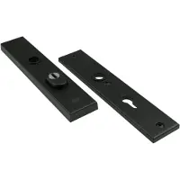 Ami Veiligheidsbeslag 251/50/15 Buiten Kt 55 Binnen Profielcilinder 55 Zwart Deurdikte 38/42 Mm. - 739710