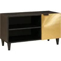 vidaXL TV-kast, zwart en goud, 80 x 33 x 46 cm, houtvezel