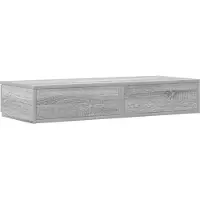 vidaXL Bedlades Grijs Sonoma 90 x 36,5 x 16,5 cm Bewerkt hout