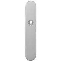 GPF bouwbeslag Gatdeel rechts langschild afgerond 218x40x8.5mm BB56 - RVS geborsteld