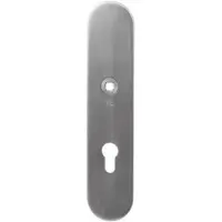 GPF bouwbeslag RVS geborsteld VH binnenschild SKG*** 248x52x8mm afgerond PC92