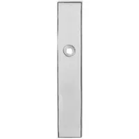 GPF bouwbeslag GPF Langschild rechthoekig WC55/8 normale knop RVS gepolijst