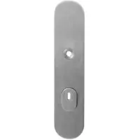 GPF bouwbeslag RVS geborsteld VH buitenschild SKG*** 248x52x11mm afgerond met kerntrekbeveiliging PC72