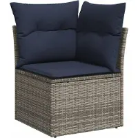 vidaXL 11-delige loungeset voor de tuin met kussens, grijs, kunststof vlechtwerk