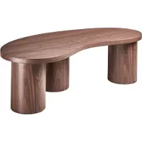 Beliani EASTON - Salontafel - Donkerbruin - MDF