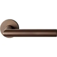 GPF bouwbeslag Toi L-haaks model 19 mm deurkruk op ronde rozet Bronze blend