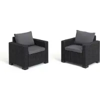 Keter California loungestoel grafiet - 83 x 68 x 71,5 (per 2 stuks)