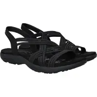 SKECHERS Reggae Slim Sandalen zwart Textiel Maat 41