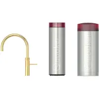 Quooker Cube Fusion round goud 24kt verguld met Combi reservoir