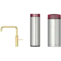 Quooker Cube Fusion square goud 24kt verguld met Combi+ reservoir