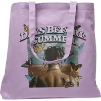 Mister tee Shopper 'Days Before Summer' turquoise / bruin / lila / zwart