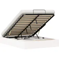 vidaXL Ottoman bedframe met opbergruimte Wit 120 x 200 cm