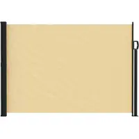 vidaXL Uittrekbaar Zijscherm Zand 500 x 140 cm Polyester