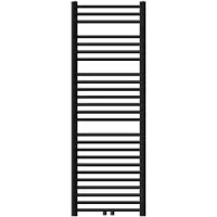 LuxeBath Badkamerradiator Sahara 500x1500 mm Zwart mat Gebogen met middenaansluiting Designradiator Handdoekwarmer Handdoekdroger Handdoekradiator Handdoekverwarming Badkamer verwarming
