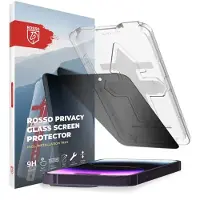 Rosso Privacy Screen Protector Geschikt voor de Apple iPhone 15 Pro Max - 9H Gehard Glas - Met Installatietray - Case Friendly Tempered Glass - Anti Spy - Eenvoudige Installatie