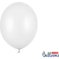 Party Deco Metallic Ballonnen Wit Puur (50st)