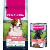 Eukanuba Senior Small Medium met lam en rijst hondenvoer 2 x 12 kg