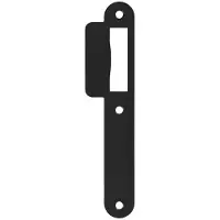 Artitec Sluitplaat korte lip 39 mm loopslot zwart