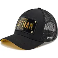 Capslab Pet 'Gorra negra gotham plate trucker cap' zwart