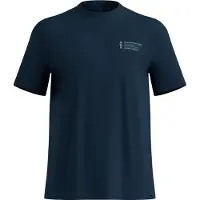 Odlo Cotton Blend Unlimited T-shirt Met Korte Mouwen Blauw S Man