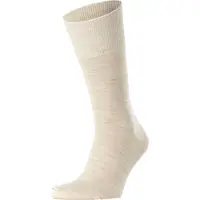 Falke Airport eenkleurig wol katoen sokken heren beige - maat 47-48
