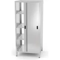 Hendi Doorvoerkast met schuifdeuren – roestvrij staal – verstelbare voeten – 800x700x1800 mm