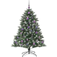 vidaXL Kunstkerstboom met 150 LED Groen 150 cm PVC en Plastic en Staal