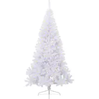 vidaXL Kunstkerstboom met 300 LED Wit 240 cm PVC en Staal