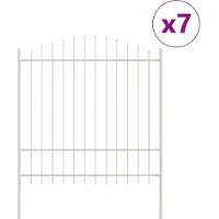vidaXL Tuinhek WOERDEN 7 st 170 x 215 cm Gepoedercoat staal Wit